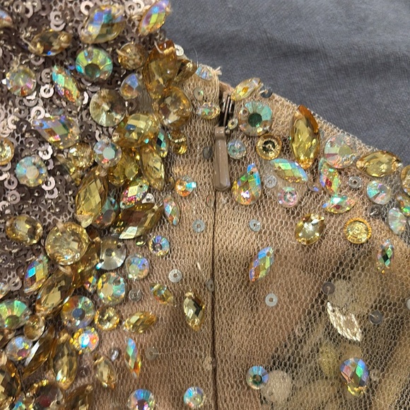 Bronze gold sparkly gown - Picture 10 of 11